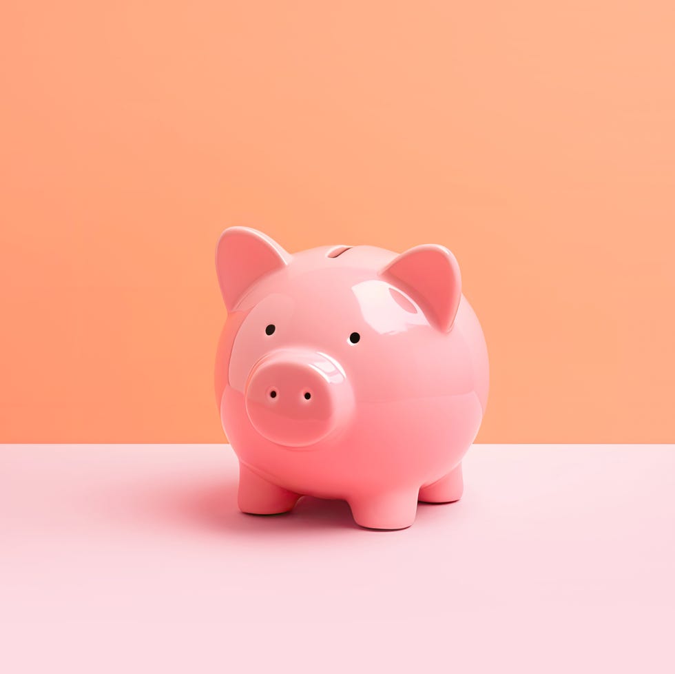 pink piggy bank