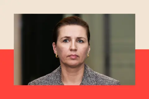 Getty Images Close up of Denmark's PM, Mette Frederiksen