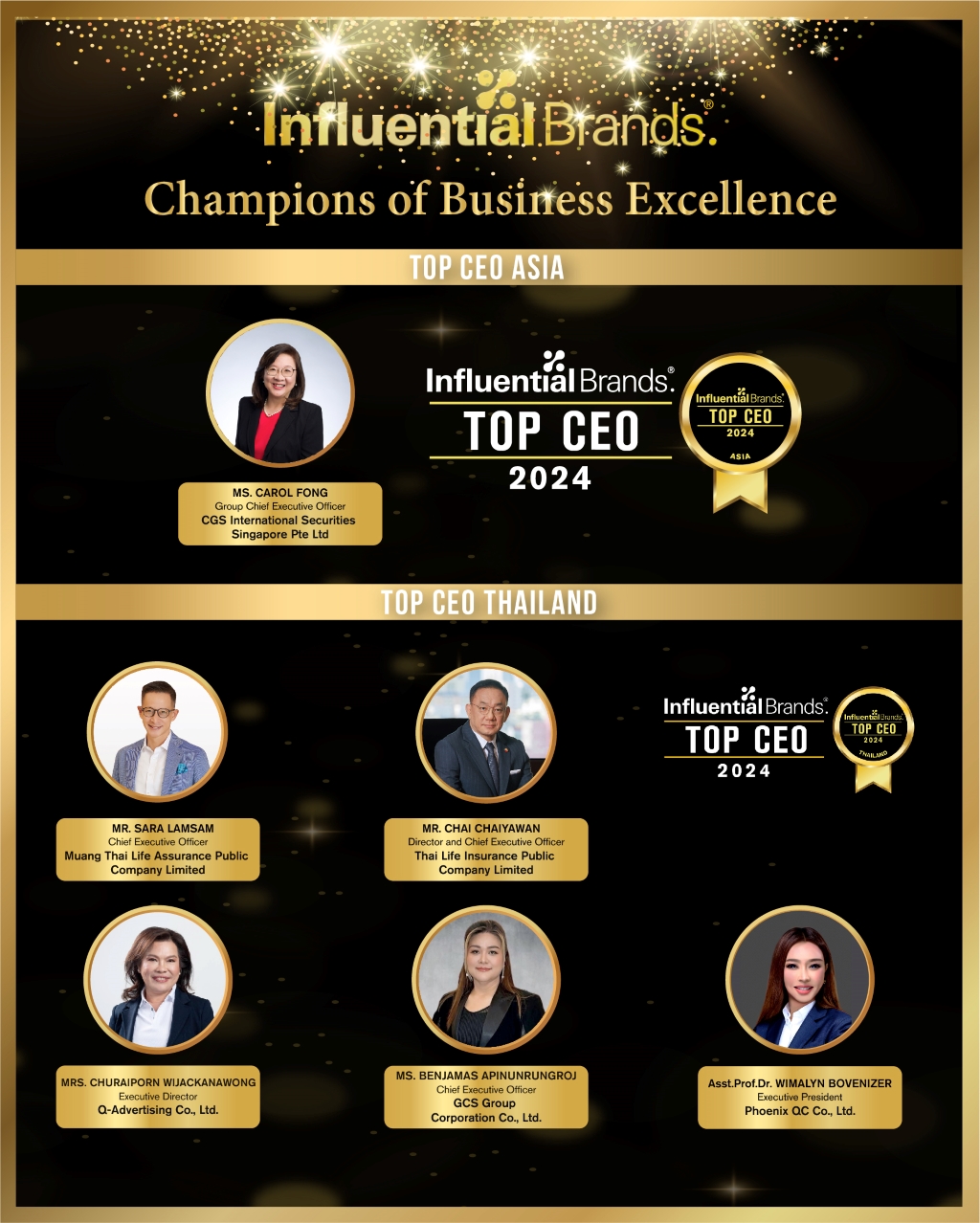 top ceo award winners singapore bangkok asia 2025