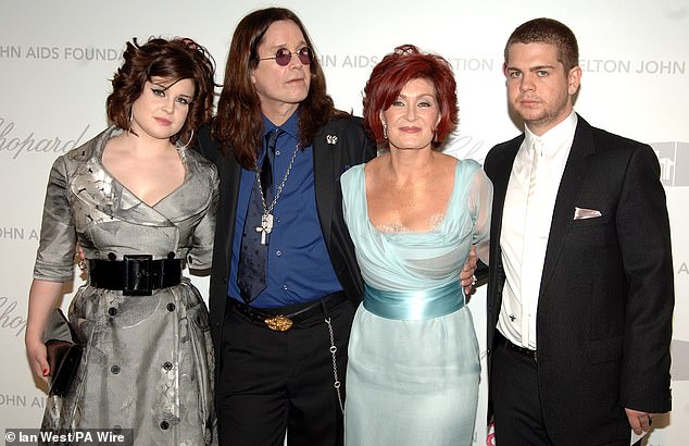 Kelly, Ozzy, Sharon and Jack Osbourne at the Pacific Design Centre in California in 2007